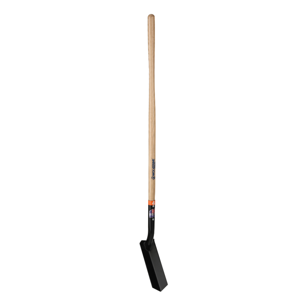Wolverine — 4” Trenching Shovel, 48” Wood Handle