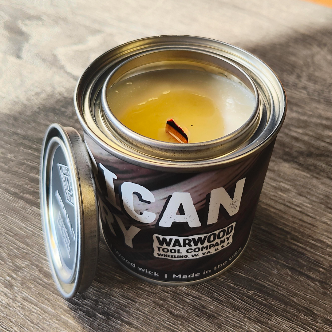 American Hickory Candle, 8oz Soy Woodwick - USA Made