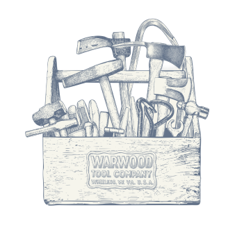 Illustration of Warwood Tool bars and industrial hand tools