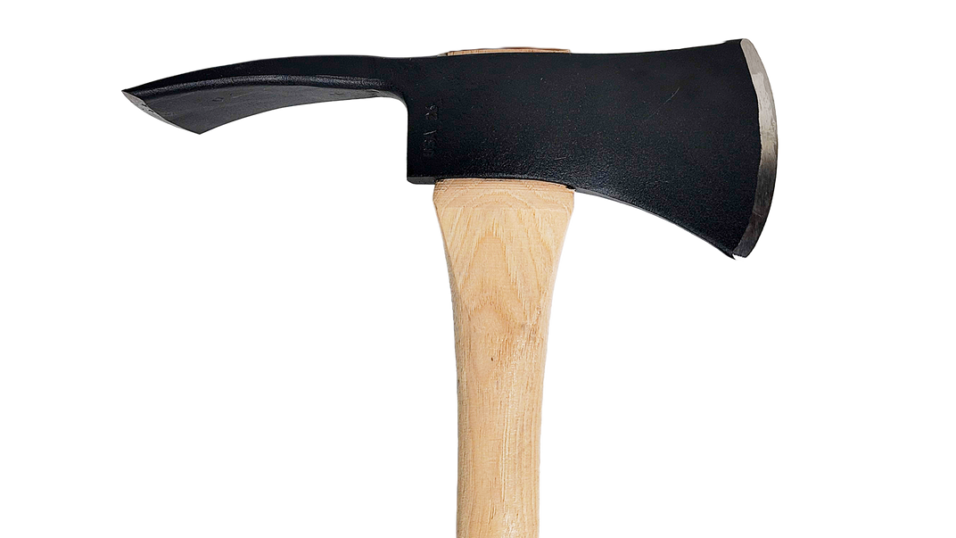 Warwood Tool Pulaski axe showing the axe blade and mattock blade