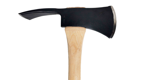 Warwood Tool Pulaski axe showing the axe blade and mattock blade