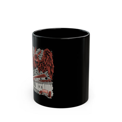 Mothman Mug - 11oz Black Ceramic
