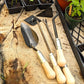 4 Piece Gift Set: Scuffle Weeder, Large Trowel, V-Hoe & Weeding Fork