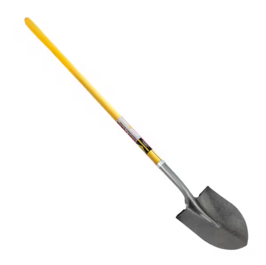 48" Nupla Fiberglass Handle Heavy-Duty Round Point Shovel