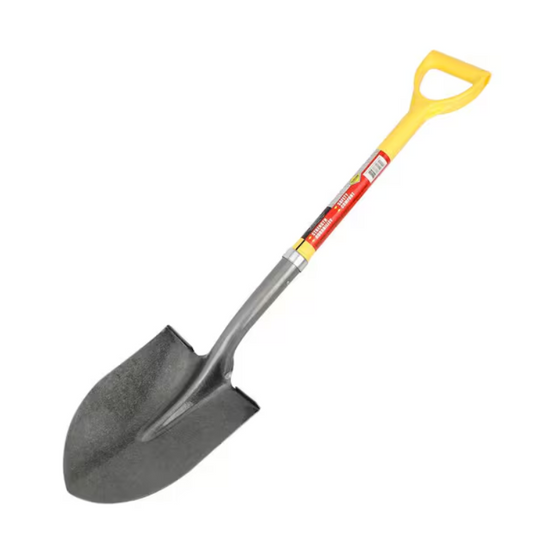 27" Nupla D-Grip Fiberglass Handle Heavy-Duty Round Point Shovel