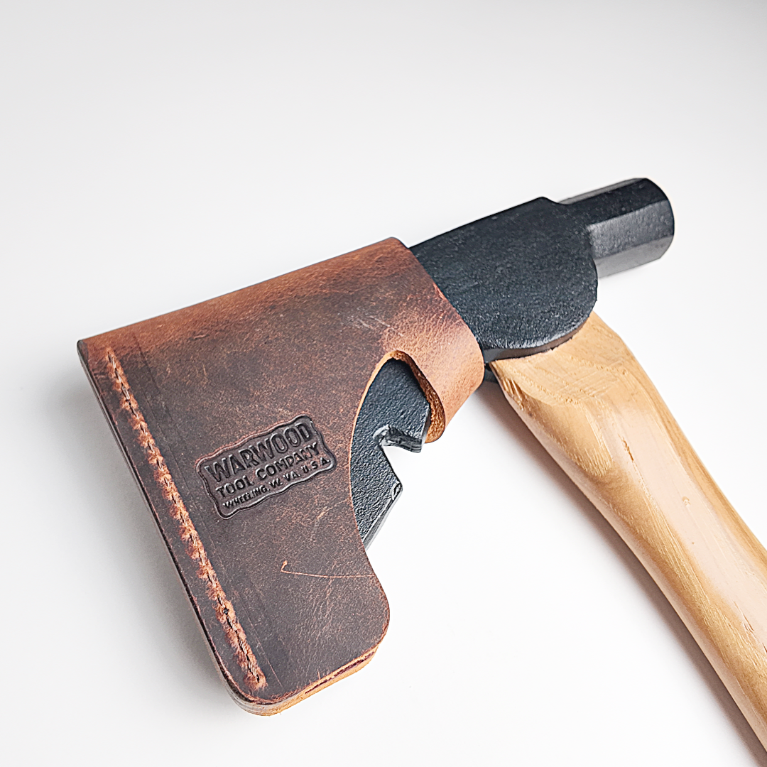 Flint-Edge Half Axe Sewn Leather Mask