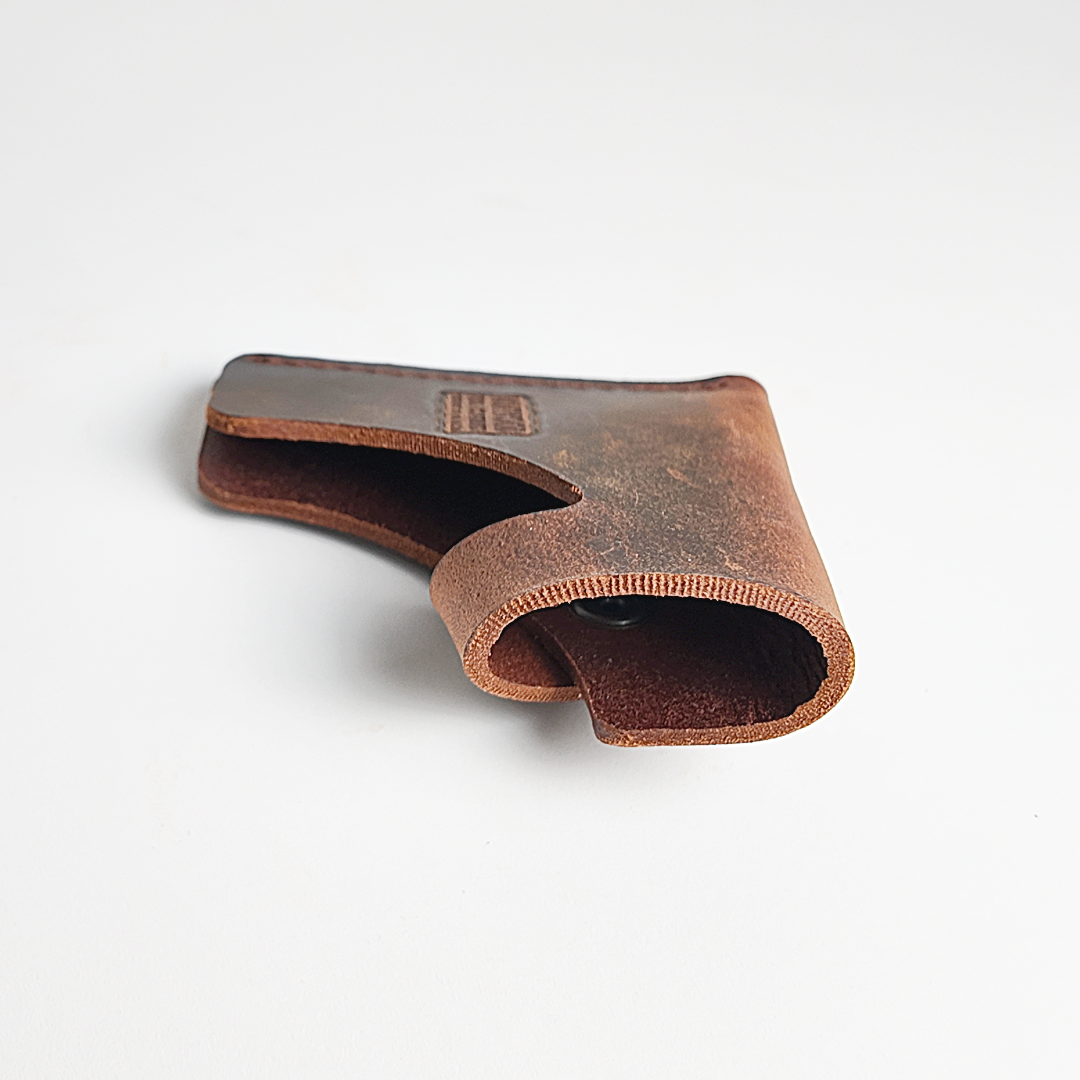 Flint-Edge Half Axe Sewn Leather Mask