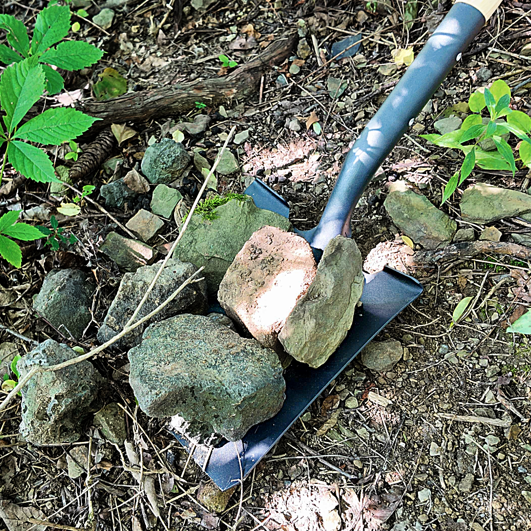 Square Point Ballast Shovel - D-Grip - Wood Shaft