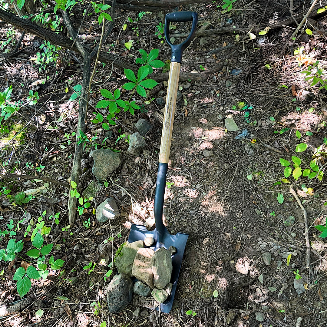 Square Point Ballast Shovel - D-Grip - Wood Shaft