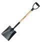 Square Point Ballast Shovel - D-Grip - Wood Shaft